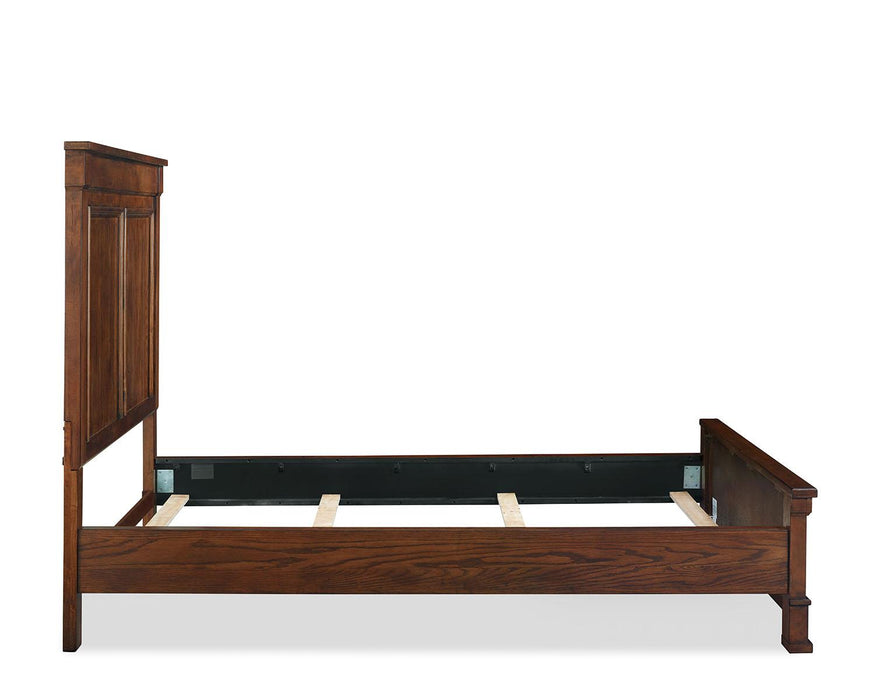 New Classic Furniture Providence California King Panel Bed in Dark Oak