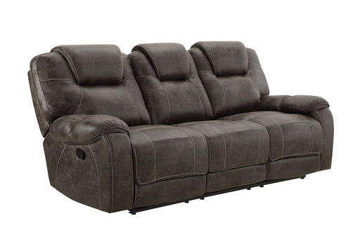 New Classic Furniture Anton Dual Recliner Sofa with Power Footrest in Chocolate U4136-30P1-CHC image