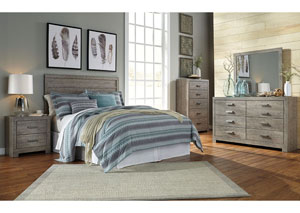 Culverbach Gray Queen/Full Panel Headboard w/Dresser & Mirror,Signature Design by Ashley