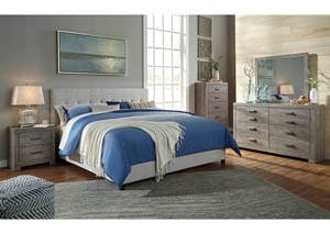 King Cream Upholstered Bed,Signature Design by Ashley