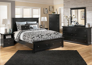 Maribel Queen Storage Platform Bed w/Dresser & Mirror,Signature Design by Ashley