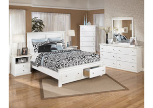 Bostwick Shoals Queen Storage Platform Bed w/Dresser & Mirror,Signature Design by Ashley