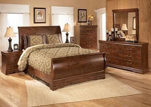Wilmington Queen Sleigh Bed w/Dresser & Mirror,Signature Design by Ashley