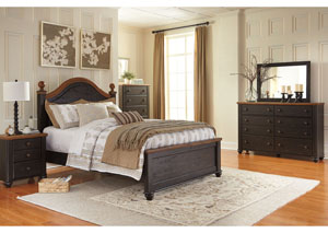 Maxington Two-Tone Queen/Full Poster Bed,Signature Design by Ashley