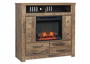 Blaneville Brown Media Chest w/Fireplace Option,Signature Design by Ashley