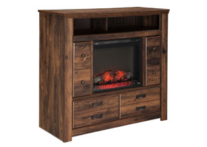 Quinden Media Chest w/LED Fireplace Insert,Signature Design by Ashley