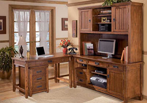 Cross Island 5-Piece L-Shape Desk Unit,Signature Design by Ashley