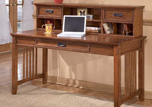 Cross Island Large Leg Desk & Low Hutch,Signature Design by Ashley