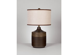 Brown Karissa Ceramic Table Lamp (Set of 2),Signature Design by Ashley