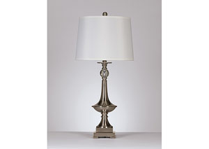 Silver Newlyn Metal Table Lamp (Set of 2),Signature Design by Ashley