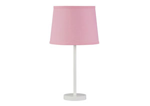 Shonie White/Pink Metal Table Lamp,Signature Design by Ashley