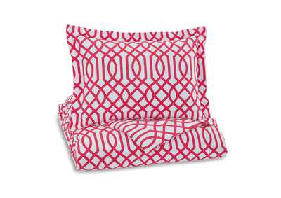 Loomis Fuchsia Twin Comforter Set,Signature Design by Ashley