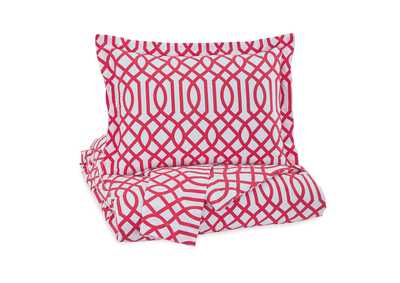 Loomis Fuchsia Full Comforter Set,Signature Design by Ashley