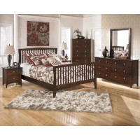 Rayville 6 Pc. Bedroom - Dresser, Mirror, Chest, Queen Panel Bed & Nightstand