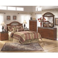Fairbrooks 4 Pc. Estate Bedroom - Dresser, Mirror, Chest & Queen/Full Panel Headboard