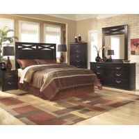 X-cess 4 Pc. Bedroom - Dresser, Mirror, Chest & Queen/Full Panel Headboard