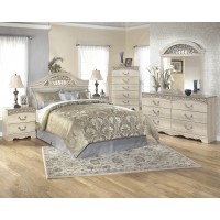 Catalina 4 Pc. Bedroom- Dresser, Mirror, Queen/Full Panel Headboard & Two Drawer Nightstand